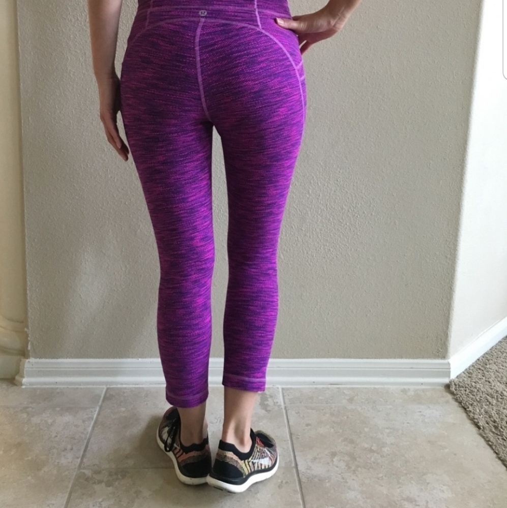 Lululemon leggins pink & purple size 4